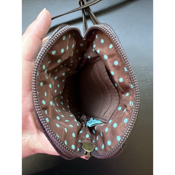 Chala Crossbody Cellphone Purse Handbag Brown Koala Flower Leaf Charm Adjustable - Picture 7 of 9